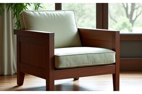 Ergonomic Walnut Armchair